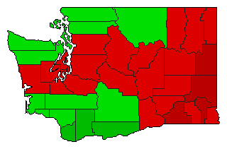 1991 Washington County Map of General Election Results for Initiative