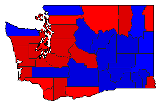 1992 Washington County Map of General Election Results for Insurance Commissioner