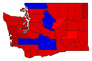 1992 Washington County Map of General Election Results for Attorney General