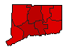1992 Connecticut County Map of General Election Results for Senator