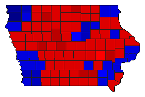 1994 Iowa County Map of General Election Results for Attorney General