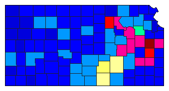 1994 Kansas County Map of Republican Primary Election Results for Insurance Commissioner
