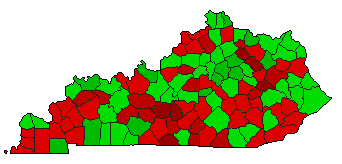1994 Kentucky County Map of General Election Results for Referendum