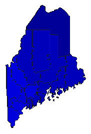 1994 Maine County Map of General Election Results for Senator