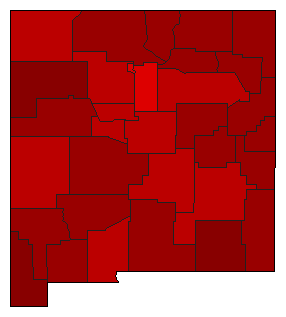 1994 New Mexico County Map of General Election Results for State Treasurer