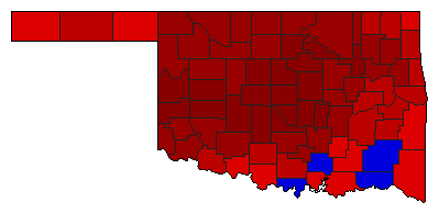 1994 Oklahoma County Map of Democratic Runoff Election Results for Insurance Commissioner