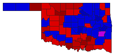 1994 Oklahoma County Map of Republican Runoff Election Results for Insurance Commissioner
