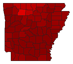 1994 Arkansas County Map of General Election Results for Attorney General