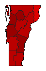 1994 Vermont County Map of General Election Results for Governor