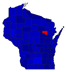 1994 Wisconsin County Map of General Election Results for Governor