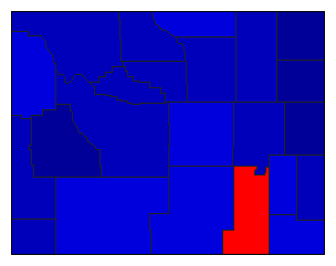 1994 Wyoming County Map of General Election Results for Senator
