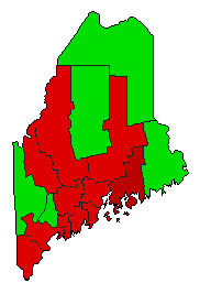 1995 Maine County Map of General Election Results for Initiative