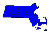 1996 Massachusetts County Map of Republican Primary Election Results for President