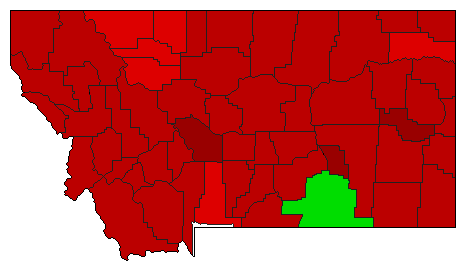 1996 Montana County Map of General Election Results for Referendum