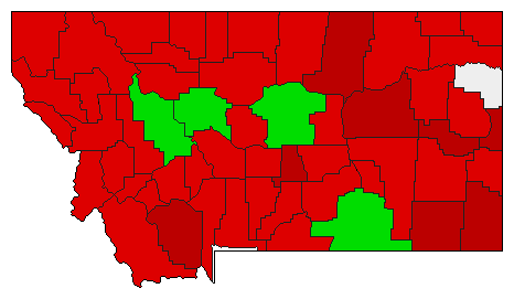1996 Montana County Map of General Election Results for Referendum