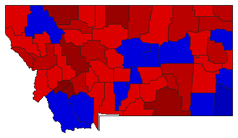 1996 Montana County Map of General Election Results for Attorney General