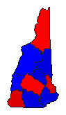 1996 New Hampshire County Map of General Election Results for Senator