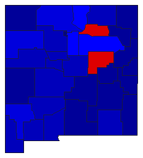 1996 New Mexico County Map of General Election Results for Senator