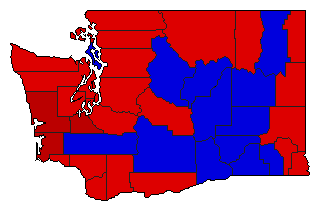 1996 Washington County Map of General Election Results for State Treasurer