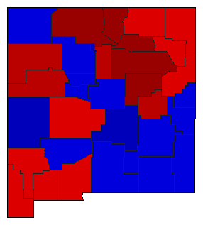 1998 New Mexico County Map of General Election Results for Attorney General