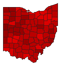 1998 Ohio County Map of General Election Results for Initiative