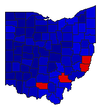 1998 Ohio County Map of General Election Results for Attorney General