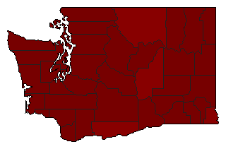 1998 Washington County Map of Democratic Primary Election Results for Senator