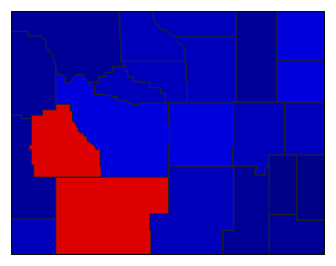1998 Wyoming County Map of Republican Primary Election Results for Governor