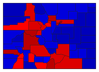 1998 Colorado County Map of General Election Results for Governor