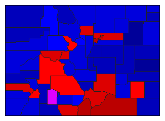 1998 Colorado County Map of General Election Results for State Treasurer
