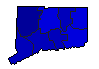 1998 Connecticut County Map of General Election Results for Governor