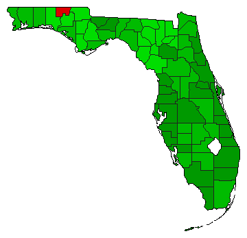 2000 Florida County Map of General Election Results for Referendum