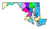 2000 Maryland County Map of Republican Primary Election Results for Senator