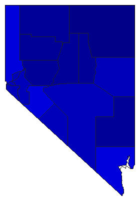 2000 Nevada County Map of General Election Results for Senator