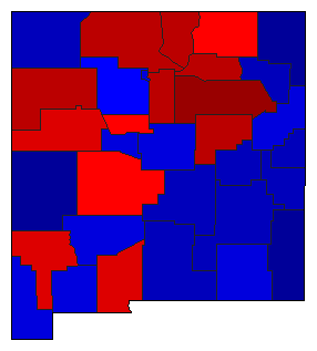 2000 New Mexico County Map of General Election Results for President