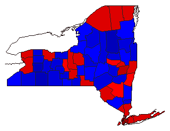 2000 New York County Map of General Election Results for President