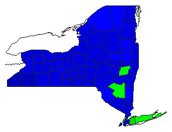 2000 New York County Map of Republican Primary Election Results for President