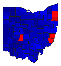 2000 Ohio County Map of General Election Results for Senator