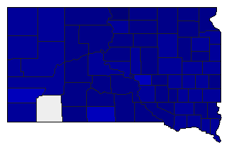 2000 South Dakota County Map of Republican Primary Election Results for President