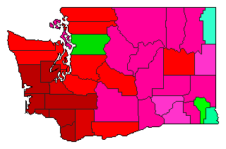 2000 Washington County Map of Democratic Primary Election Results for Secretary of State