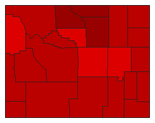 2000 Wyoming County Map of Democratic Primary Election Results for Senator