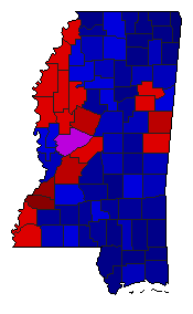2001 Mississippi County Map of General Election Results for Referendum