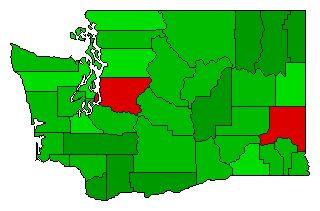 2001 Washington County Map of General Election Results for Initiative