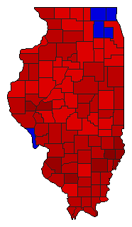 2002 Illinois County Map of Democratic Primary Election Results for Attorney General