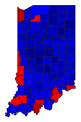 2002 Indiana County Map of General Election Results for State Treasurer