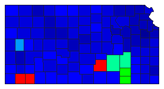 2002 Kansas County Map of Republican Primary Election Results for Insurance Commissioner
