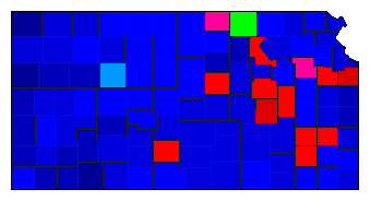 2002 Kansas County Map of Republican Primary Election Results for Attorney General