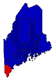 2002 Maine County Map of Republican Primary Election Results for Governor