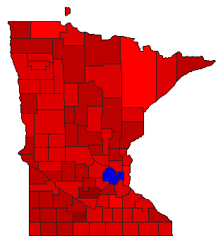 2002 Minnesota County Map of Democratic Primary Election Results for State Auditor