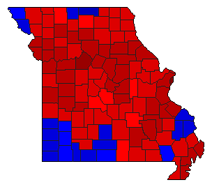 2002 Missouri County Map of General Election Results for State Auditor